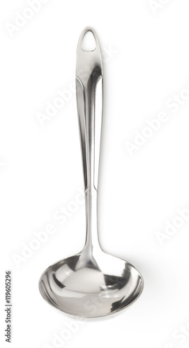 Konstfotografi ladle isolated on white