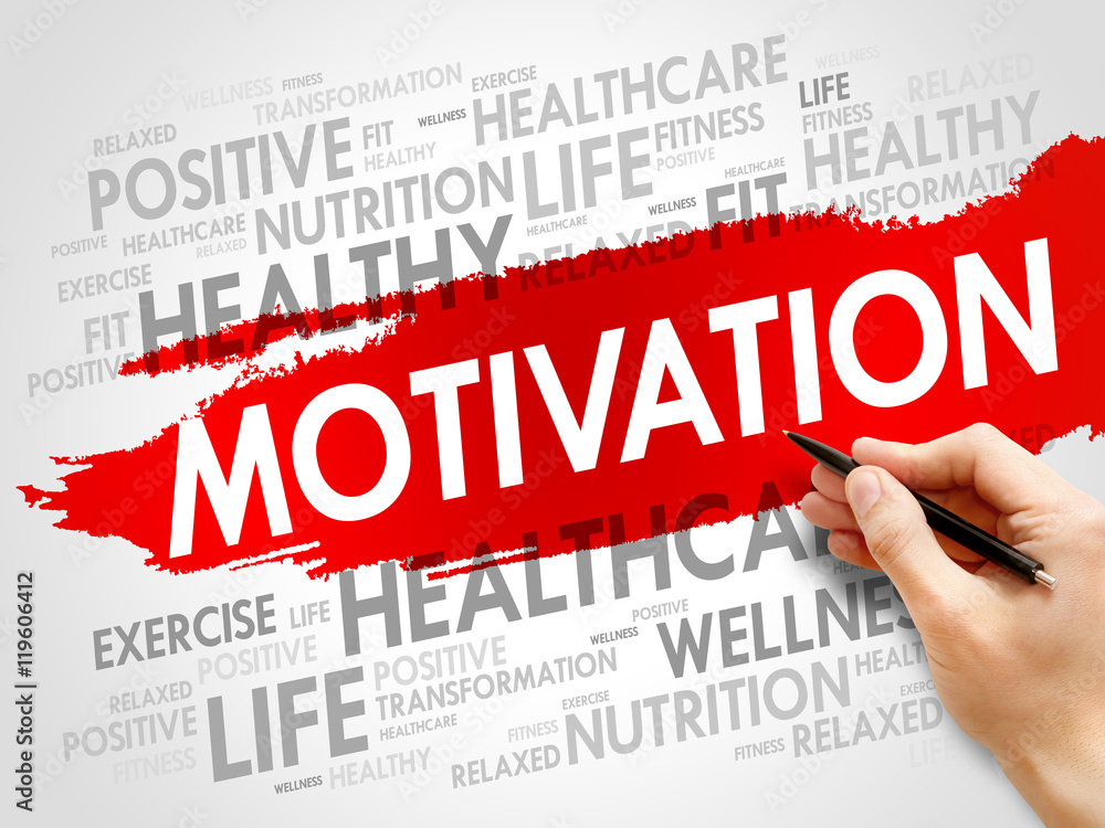 MOTIVATION word cloud, fitness, sport, health concept MOTIVATION word cloud, fitness, sport, health concept