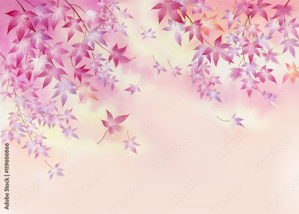 Fototapeta premium もみじ壁紙赤