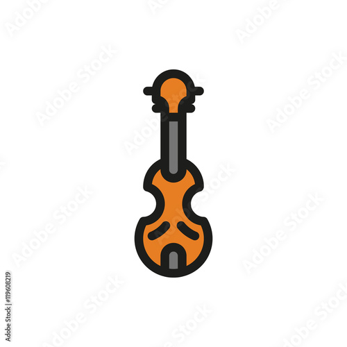 Violin Icon on white background