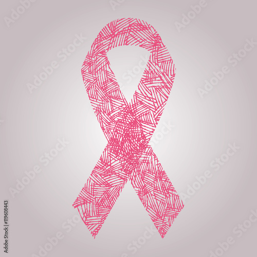 Ruban rose cancer du sein avec fond