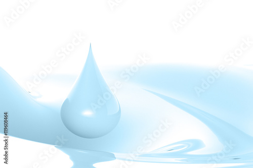 droplet of blue milk