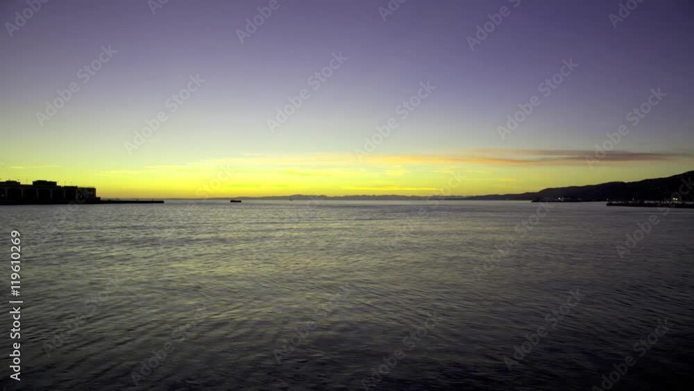 Trieste bay, sunset timelapse Trieste bay, sunset timelapse