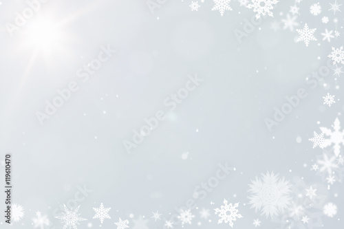 Schneekristalle als Hintergrund zu Weihnachten