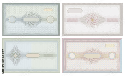 Voucher coupon guilloche collection blank gift card