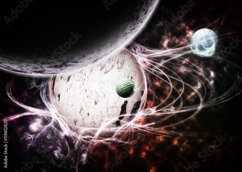 Fototapeta Naklejka Na Ścianę i Meble -  Planets and nebula