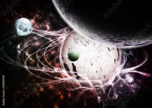 Fototapeta Naklejka Na Ścianę i Meble -  Planets and nebula