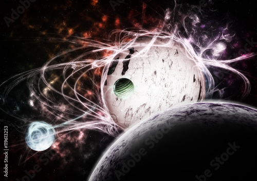 Fototapeta Naklejka Na Ścianę i Meble -  Planets and nebula