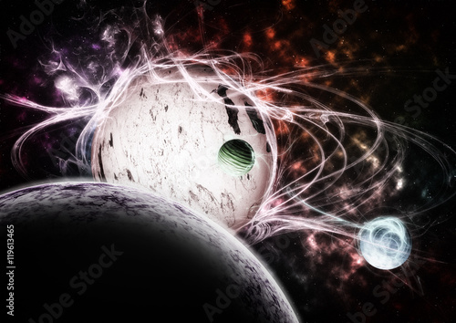 Fototapeta Naklejka Na Ścianę i Meble -  Planets and nebula