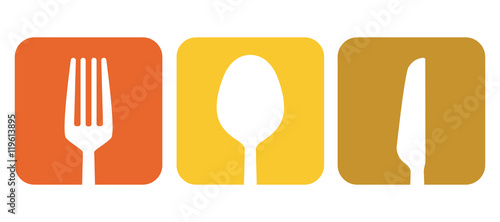 Besteck Cutlery concept icon vector