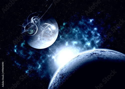 Fototapeta Naklejka Na Ścianę i Meble -  Planets and nebula