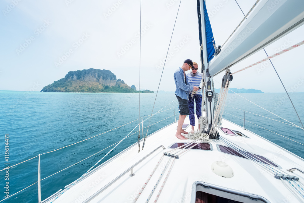 Fototapeta premium Yacht in the sea