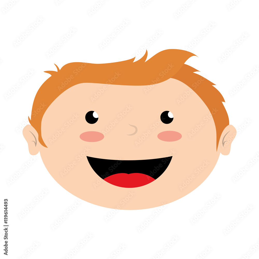 face boy smile isolated icon design, vector illustration face boy smile isolated icon design, vector illustration
