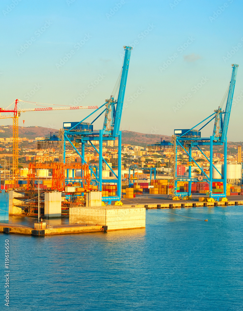 Obraz premium Commercial port, Italy