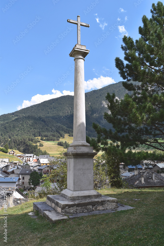 A stone cross: memorial monument