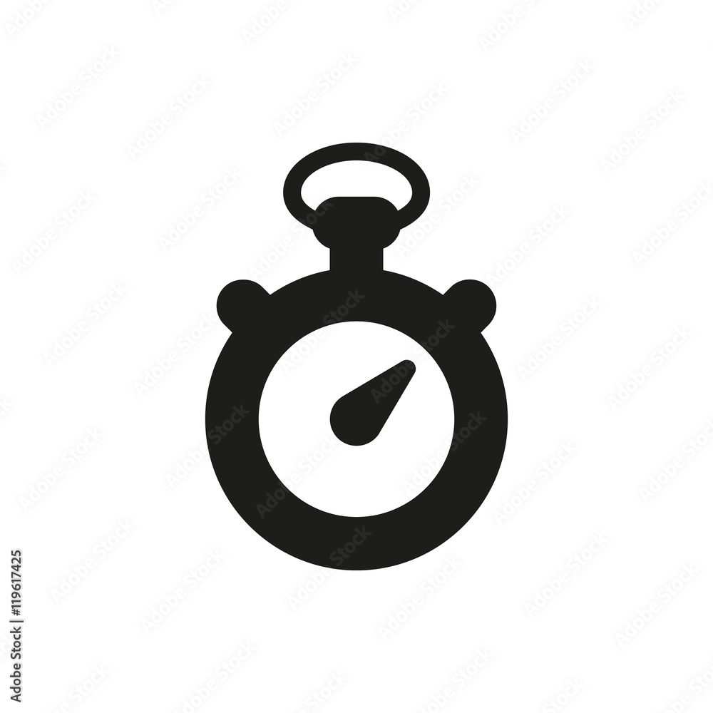 Timer line icon on white background Timer line icon on white background