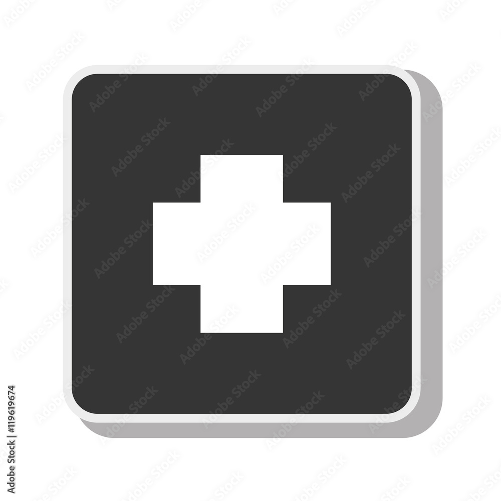 symbol cross medical medicine design vector illustration eps 10