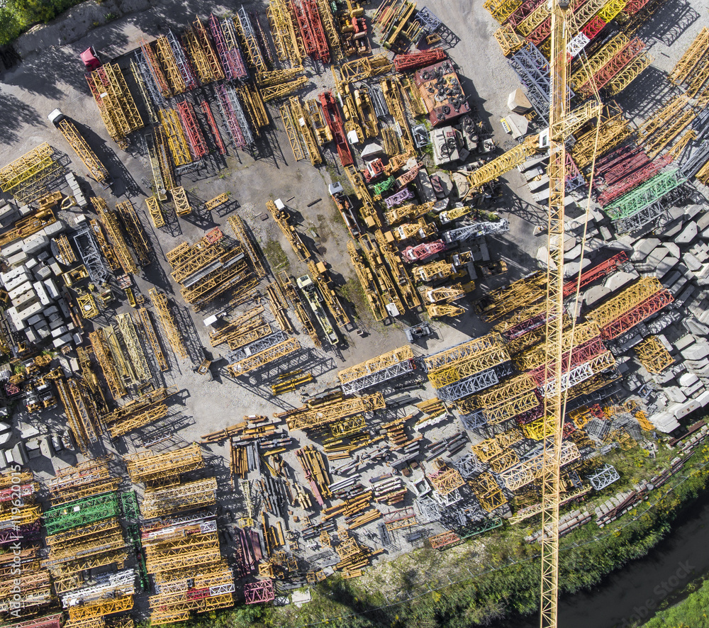 Industrial storage place, view from above.