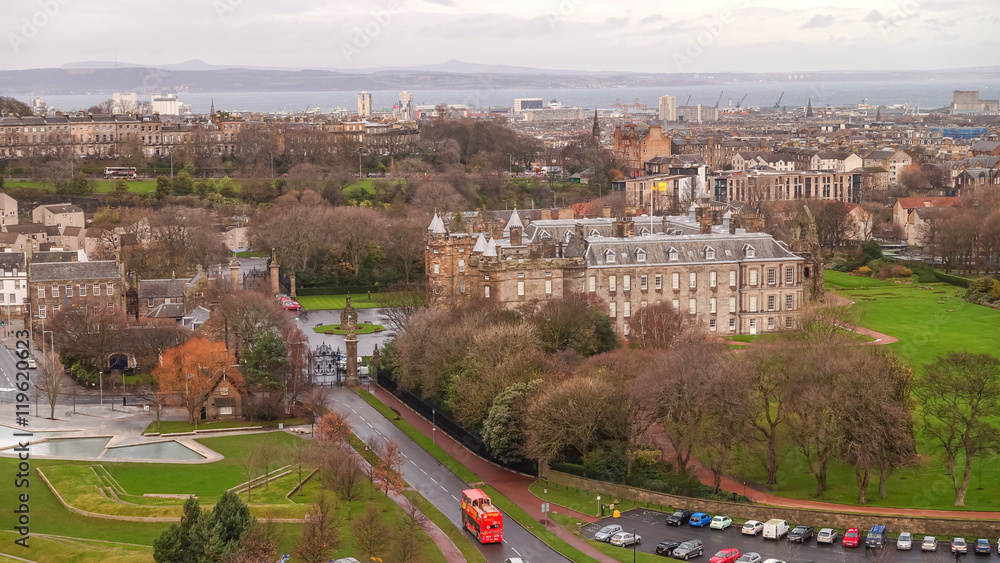 Old town Edinburgh in Scotland