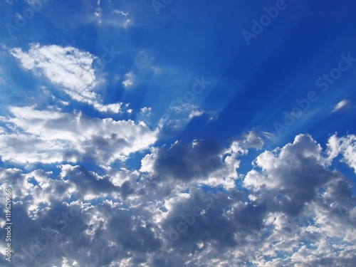 sun rays through clouds