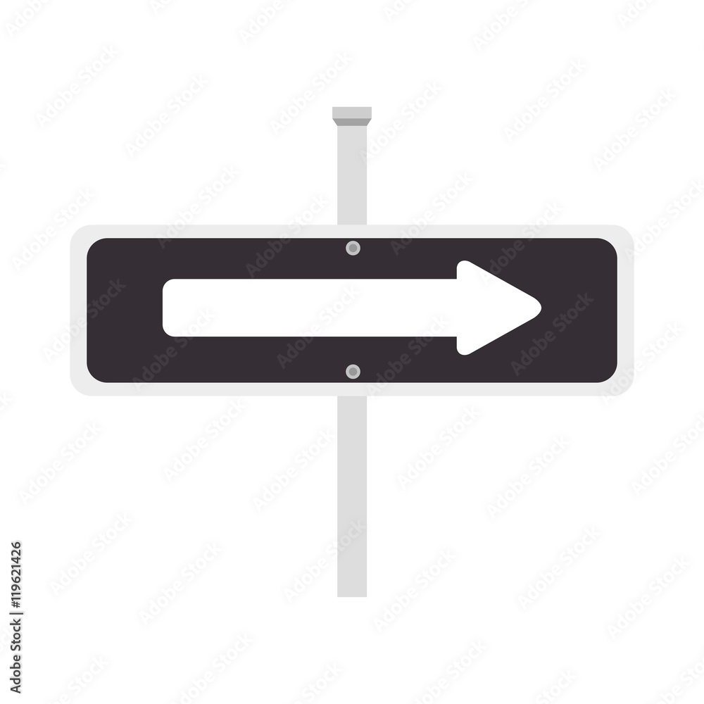 signal transit one way design vector illustration eps 10