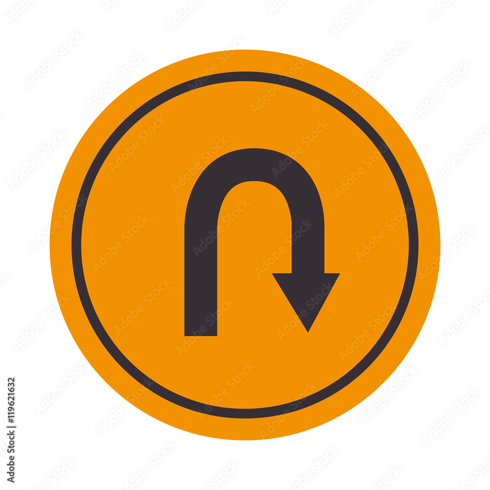 signal turn around yellow design vector illustration eps 10 signal turn around yellow design vector illustration eps 10