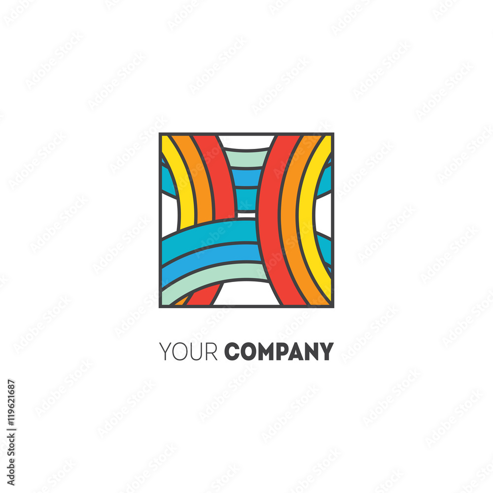 colorful geometric logo