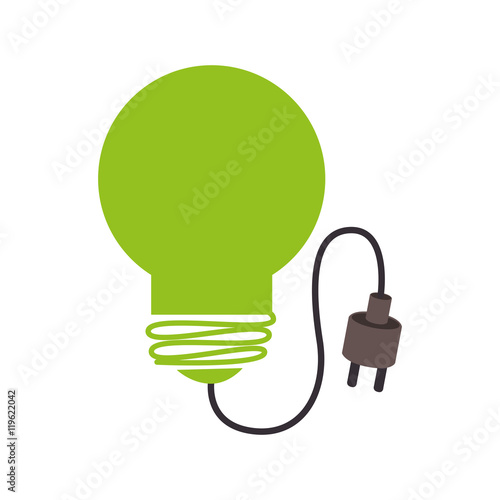 bulb energy recycle envioment nature design vector illustration eps 10 photo