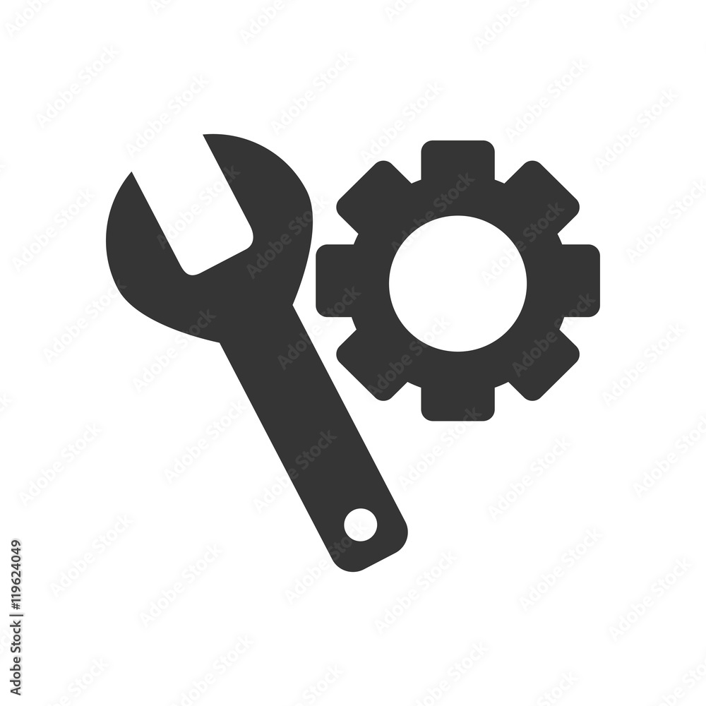 tool gear spanner isolated vector illustration eps 10 tool gear spanner isolated vector illustration eps 10