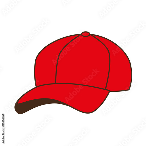cap red baseball isolated vector illustration eps 10