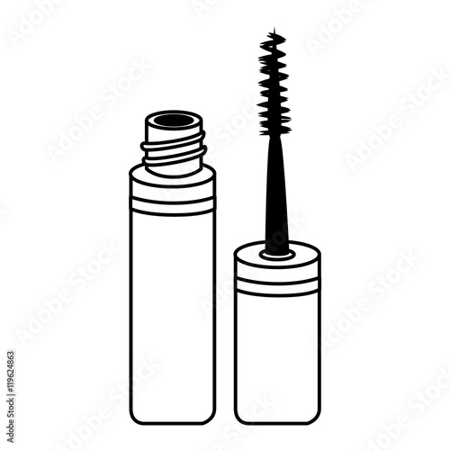 mascara make up brush isolated vector illustration eps 10