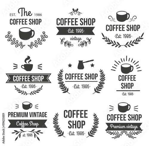 Hand Drawn Coffee Label Set