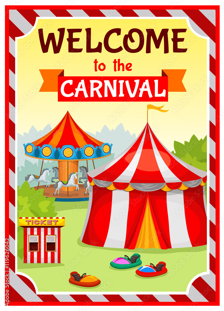 Obraz premium Amusement Park Poster 