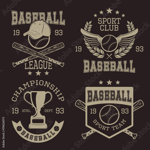 Baseball Typographic Emblems