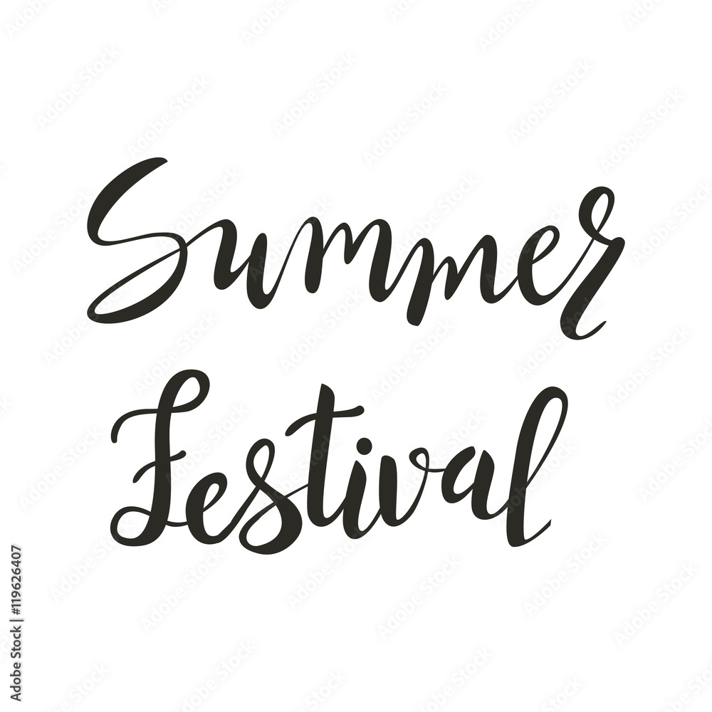 Vector hand drawn composition. Summer lettering. Poster with motivational lettering Vector hand drawn composition. Summer lettering. Poster with motivational lettering