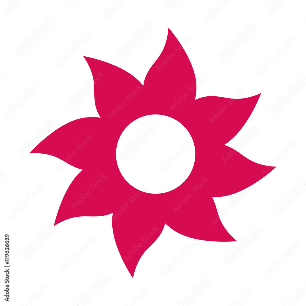 icon flower spring petals florals isolated vector illustration eps 10