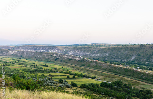 Orheiul vechi memorial complex at sunset