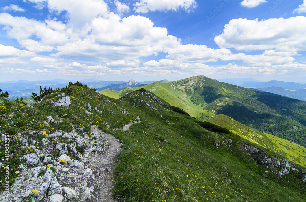 Mala Fatra mountain, Slovakia, Europe - View on Velky and Maly Rozsutec in National park Mala Fatra