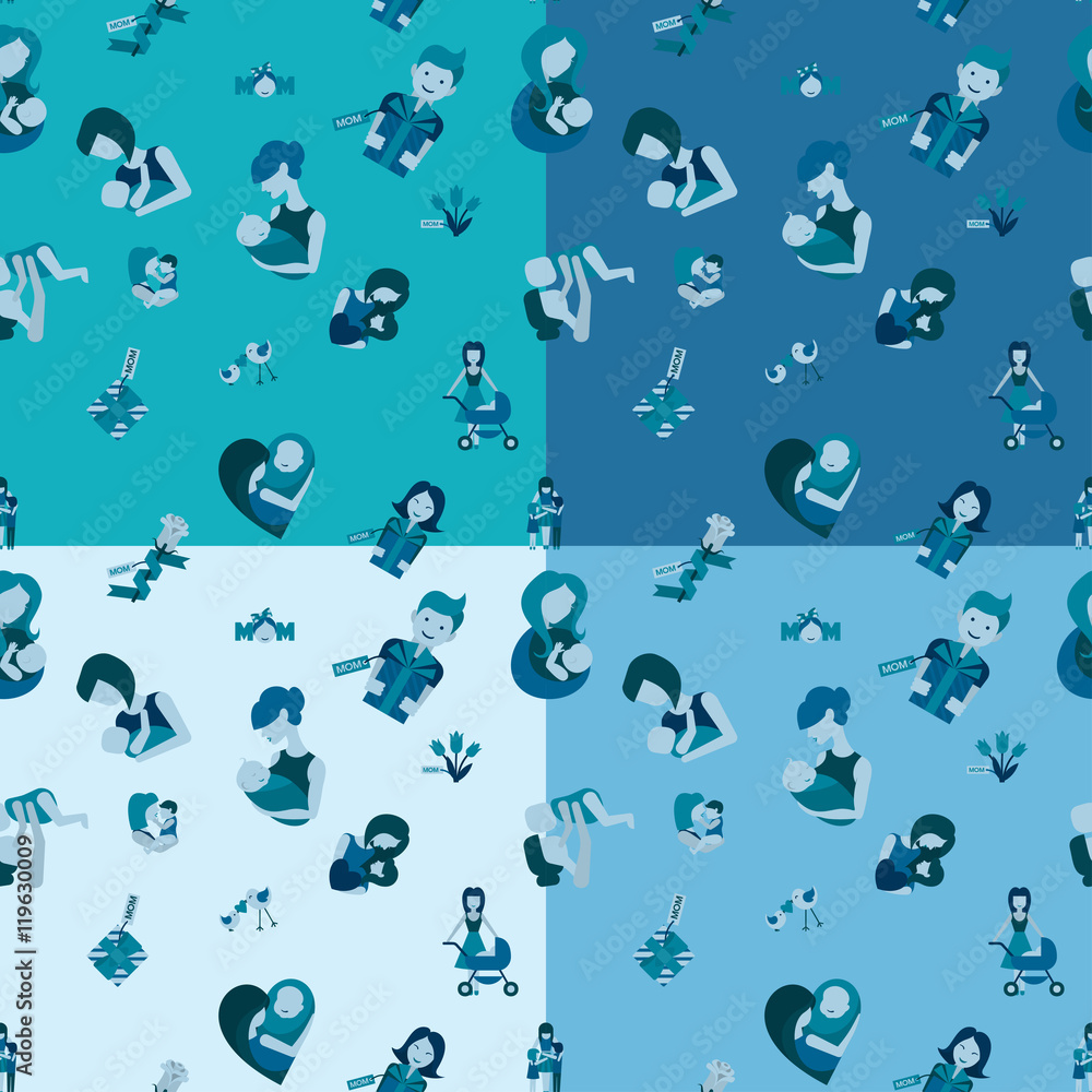 Mothers Day Seamless Pattern Mothers Day Seamless Pattern