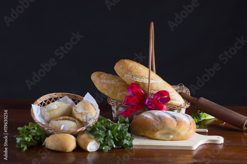 Pão na mesa