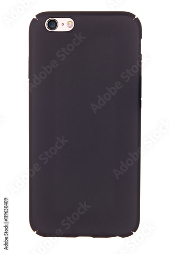 Black phone case on a white background