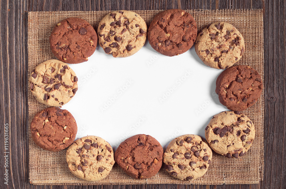 Cookies with chocolate and nuts Cookies with chocolate and nuts