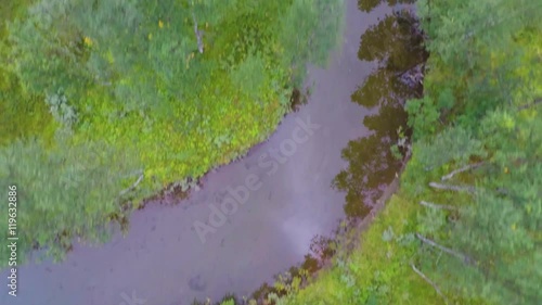 Wallpaper Mural Flying over a creek and trees between high mountains Torontodigital.ca