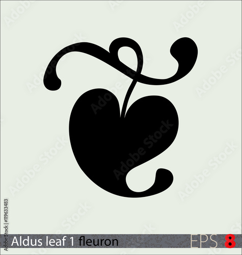 Classic fleuron of the Venetian typographer, Aldus Manutius, in the Renaissance period. Suitable for any decorative purpose.