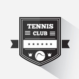 Tennis emblem template