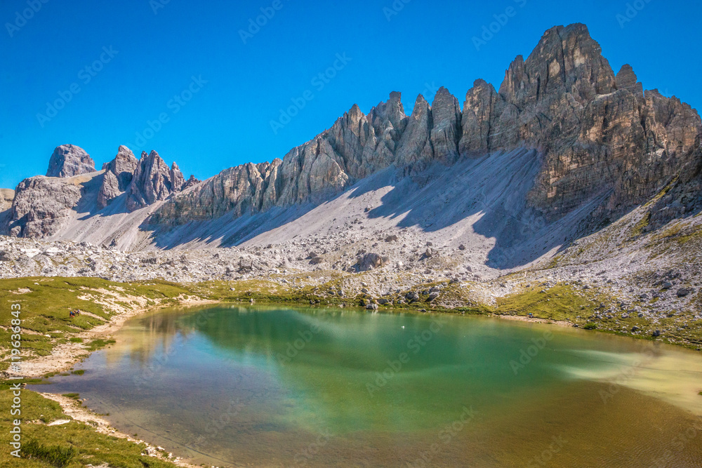 Lake in Tre Cime Dolomites