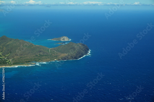 Aerial view of Sandy Beach, Rabbit and, Rock Islands, Makapuu Po
