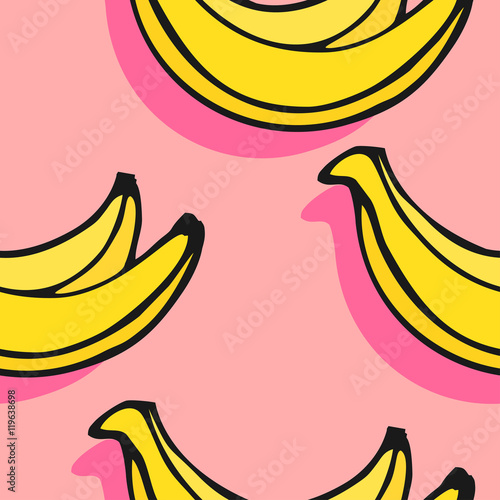 Seamless pattern. Bananas. Vector.