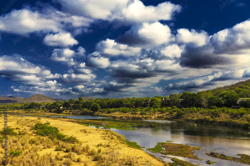 Republic of South Africa - Mpumalanga province. The Crocodile River (Krokodilrivier in Afrikaans) near Malelane Gate, Kruger National Park