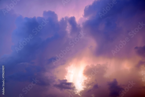 Sky and clouds / Sky and clouds at twilight.